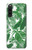 W3457 Papier Palm Monstera Etui Coque Housse et Flip Housse Cuir pour Sony Xperia 10 V