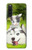 W3795 Peinture Husky Sibérien Ludique Chaton Grincheux Etui Coque Housse et Flip Housse Cuir pour Sony Xperia 10 V