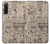 W3819 Papier Vintage rétro Etui Coque Housse et Flip Housse Cuir pour Sony Xperia 10 V