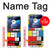 W3814 Composition de dessin au trait Piet Mondrian Etui Coque Housse et Flip Housse pour Motorola Razr 40 Ultra