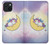 W3485 Mignon sommeil Licorne Etui Coque Housse et Flip Housse Cuir pour iPhone 15