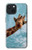 W3680 Girafe de sourire mignon Etui Coque Housse et Flip Housse Cuir pour iPhone 15