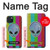 W3437 Extraterrestre Aucun signal Etui Coque Housse et Flip Housse Cuir pour iPhone 15 Plus