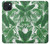 W3457 Papier Palm Monstera Etui Coque Housse et Flip Housse Cuir pour iPhone 15 Plus