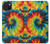 W3459 tie Dye Etui Coque Housse et Flip Housse Cuir pour iPhone 15 Plus