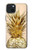 W3490 ananas or Etui Coque Housse et Flip Housse Cuir pour iPhone 15 Plus