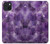 W3713 Graphique violet améthyste à quartz imprimé Etui Coque Housse et Flip Housse Cuir pour iPhone 15 Plus