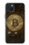 W3798 Crypto-monnaie Bitcoin Etui Coque Housse et Flip Housse Cuir pour iPhone 15 Plus