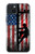 W3803 Électricien monteur de lignes drapeau américain Etui Coque Housse et Flip Housse Cuir pour iPhone 15 Plus