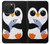 W2631 Mignon Bébé Pingouin Etui Coque Housse et Flip Housse Cuir pour iPhone 15 Pro