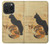 W3229 Affiche de chat millésimé Etui Coque Housse et Flip Housse Cuir pour iPhone 15 Pro