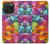 W3477 Motif abstrait de diamant Etui Coque Housse et Flip Housse Cuir pour iPhone 15 Pro