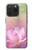 W3511 Fleur de lotus Bouddhisme Etui Coque Housse et Flip Housse Cuir pour iPhone 15 Pro