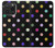 W3532 Coloré à pois Etui Coque Housse et Flip Housse Cuir pour iPhone 15 Pro