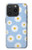 W3681 Motif de fleurs de marguerite Etui Coque Housse et Flip Housse Cuir pour iPhone 15 Pro