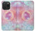 W3709 Galaxie rose Etui Coque Housse et Flip Housse Cuir pour iPhone 15 Pro