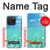 W3720 Summer Ocean Beach Etui Coque Housse et Flip Housse Cuir pour iPhone 15 Pro