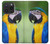 W3888 Ara Visage Oiseau Etui Coque Housse et Flip Housse Cuir pour iPhone 15 Pro
