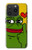 W3945 Pepe Love doigt du milieu Etui Coque Housse et Flip Housse Cuir pour iPhone 15 Pro
