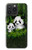 W2441 Forêt de Bambous de la famille Panda Etui Coque Housse et Flip Housse Cuir pour iPhone 15 Pro Max