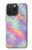 W3706 Arc-en-ciel pastel Galaxy Pink Sky Etui Coque Housse et Flip Housse Cuir pour iPhone 15 Pro Max