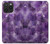 W3713 Graphique violet améthyste à quartz imprimé Etui Coque Housse et Flip Housse Cuir pour iPhone 15 Pro Max