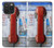 W3925 Collage Téléphone Public Vintage Etui Coque Housse et Flip Housse Cuir pour iPhone 15 Pro Max