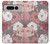 W3716 Motif floral rose Etui Coque Housse et Flip Housse Cuir pour Google Pixel Fold
