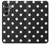 W2299 Noir Pois Etui Coque Housse et Flip Housse Cuir pour Samsung Galaxy S23 FE