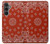 W3355 Motif Bandana Rouge Etui Coque Housse et Flip Housse Cuir pour Samsung Galaxy S23 FE