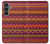 W3404 Aztèques Motif Etui Coque Housse et Flip Housse Cuir pour Samsung Galaxy S23 FE