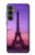 W3447 Paris Eiffel Le coucher du soleil Etui Coque Housse et Flip Housse Cuir pour Samsung Galaxy S23 FE