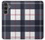 W3452 Plaid en tissu Etui Coque Housse et Flip Housse Cuir pour Samsung Galaxy S23 FE