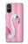 W3805 Flamant Rose Pastel Etui Coque Housse et Flip Housse Cuir pour Sony Xperia 5 V