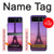 W3447 Paris Eiffel Le coucher du soleil Etui Coque Housse et Flip Housse Cuir pour Motorola Razr 40