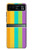 W3678 Vertical arc-en-ciel coloré Etui Coque Housse et Flip Housse Cuir pour Motorola Razr 40