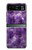 W3713 Graphique violet améthyste à quartz imprimé Etui Coque Housse et Flip Housse Cuir pour Motorola Razr 40