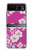 W3924 Fond rose fleur de cerisier Etui Coque Housse et Flip Housse Cuir pour Motorola Razr 40