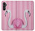 W3805 Flamant Rose Pastel Etui Coque Housse et Flip Housse Cuir pour Samsung Galaxy A05s