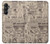 W3819 Papier Vintage rétro Etui Coque Housse et Flip Housse Cuir pour Samsung Galaxy A05s