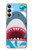 W3947 Caricature d'hélicoptère de requin Etui Coque Housse et Flip Housse Cuir pour Samsung Galaxy A05s