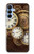 W3172 Horloge or Etui Coque Housse et Flip Housse Cuir pour Samsung Galaxy A15 5G