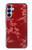 W3817 Motif de fleurs de cerisier floral rouge Etui Coque Housse et Flip Housse Cuir pour Samsung Galaxy A15 5G