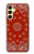 W3355 Motif Bandana Rouge Etui Coque Housse et Flip Housse Cuir pour Samsung Galaxy A25 5G