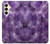 W3713 Graphique violet améthyste à quartz imprimé Etui Coque Housse et Flip Housse Cuir pour Samsung Galaxy A25 5G
