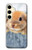 W0242 Lapin mignon Etui Coque Housse et Flip Housse Cuir pour Samsung Galaxy S24