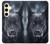 W3168 Berger Allemand Chien Noir Etui Coque Housse et Flip Housse Cuir pour Samsung Galaxy S24