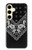 W3363 Motif Bandana Noir Etui Coque Housse et Flip Housse Cuir pour Samsung Galaxy S24