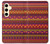 W3404 Aztèques Motif Etui Coque Housse et Flip Housse Cuir pour Samsung Galaxy S24