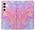 W3444 Art numérique liquide coloré Etui Coque Housse et Flip Housse Cuir pour Samsung Galaxy S24